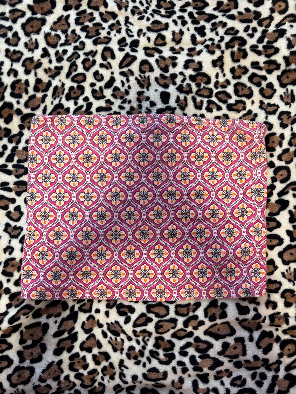 Old Navy Pink Floral Medallion Accessory Pouch